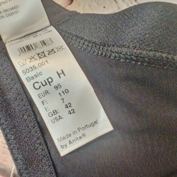 Anita NWT Maternity Black Underwire Nursing Bra 42 H - Picture 5 of 11